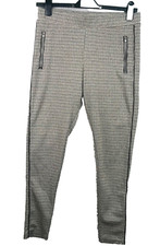 La Halle pantalon jeggings femme taille L marron polyester dames motif tweed 