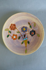 Marie-Christine Treinen Vallauris assiette en céramique émaillée Vintage