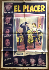 Max Ophuls EL PLACER (Le Plaisir) AFFICHE ORIGINALE ARGENTINE 1952 73x110cm