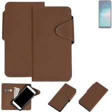 Housse de protection pour Nokia C300 étui à rabat en similicuir marron coque