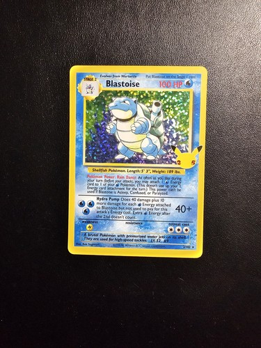 Blastoise 102 holo - 2/102, 25th