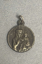 ANCIENNE MEDAILLE RELIGIOSA VIERGE A L'ENFANT PRIERE ESOTERISME