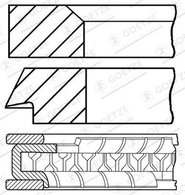 Jeu segments piston - de, de