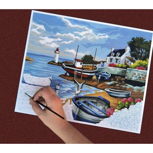 Peinture numéro rivage - au,