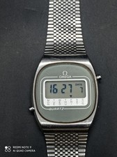 Ancienne Montre OMEGA 1616 LCD Quartz Digital bracelet origine acier fonctionne.