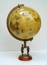 Ancien globe 12" carte du monde globe terre globes avec boussole designer lio...