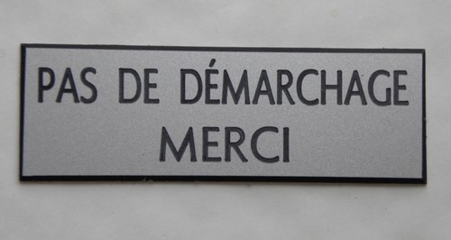 Plaque gravée pas de - plaque, "pas