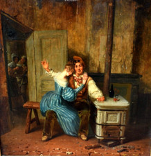 Tableau scène de genre l'