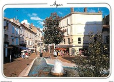 47 - Agen - Rue piétonne Emile Sentini et la Place du Poids de la Ville - CPM -