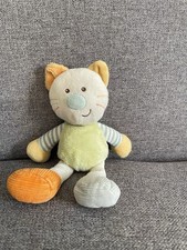Doudou Bébé Rêve Bébérêve Chat Ours Blanc Vert Bleu Jaune Orange Rayé