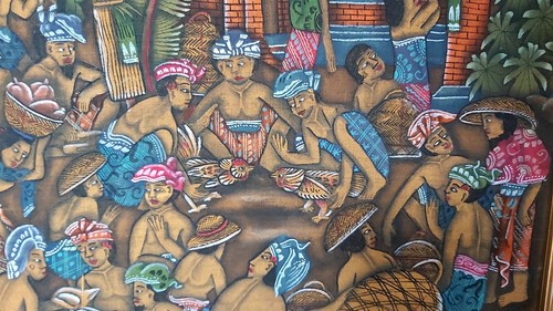 Bali tableau art naïf - tableau,