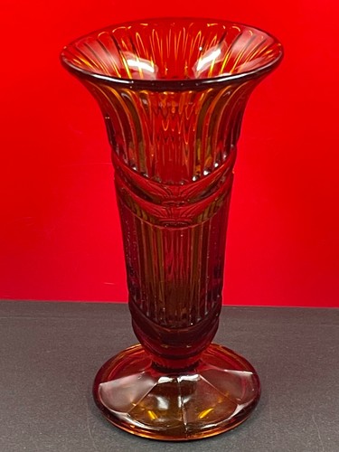 Vase verre pressé art déco - verre,