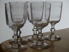 BACCARAT  5 ANCIENS VERRES