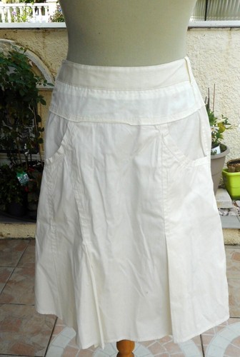 Ikks jupe ecru coton taille - coton, 40