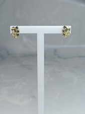 boucles d oreilles or 18 carats Saphir Zirconium