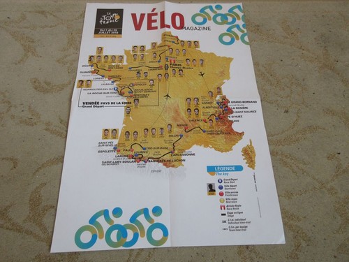 Cyclisme carte tour france - cyclisme,