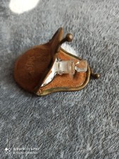 FLACON à Sels Très Rare - dans sa Pochette en Agneau - Fiole à Sels - Fin 19 eme