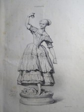 Léon NOEL A. BARRE Litho PORTRAIT FANNY ELSSLER DANSE BALLET ROMANTISME OPERA