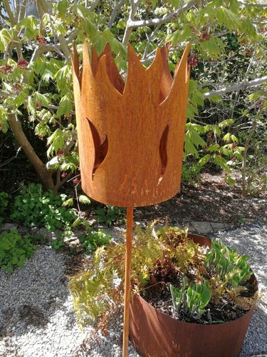 Torche jardin rouille - de,