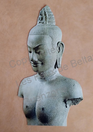 Statue art khmer decoupage - statue,