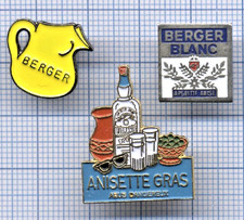 Lot Vintage de 3 Pin's boisson