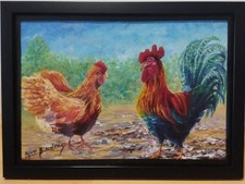 #Coq et Poule#peinture
