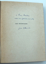 Les incertains - Georges-Emmanuel Clancier - dédicace