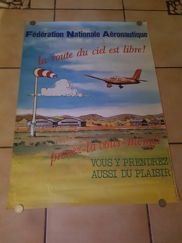 Ancienne affiche aéronautique