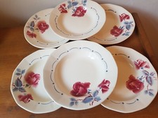 6 Assiettes Creuses Anciennes DIGOIN SARREGUEMINES Série BOULOGNE
