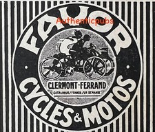 PUBLICITE FAVOR CYCLES ET MOTOS VELO CLERMONT FERRAND DE 1929 FRENCH AD PUB RARE