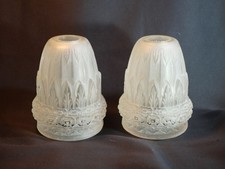 ART DECO SCHNEIDER tulipes verrines lustre verre épais fort relief DIV25TUL001