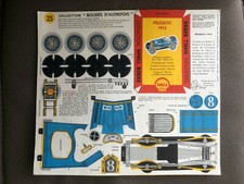 Shell : découpage publicitaire " bolides d'autrefois " offert par Shell 1960