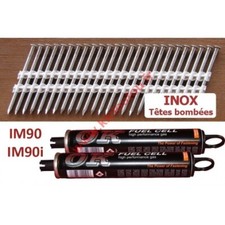 Pack 2200 clous 3.1x50 TB INOX A2 pour Paslode IM90 / IM90I