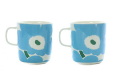 Lot de 2 tasses à café Marimekko bouteille bleue 400 ml oiva Unikko Limited