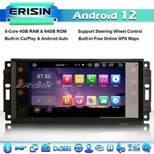 8-Core 64GO Android 14 Autoradio GPS Jeep Compass Patriot Chrysler Dodge DAB+DSP