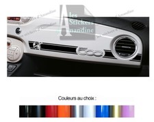 1 X BANDE POUR ABARTH TABLEAU DE BORD FIAT 500 AUTOCOLLANT STICKER BD536-4.