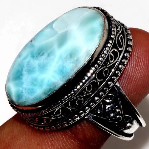 Larimar true silver ring - true,