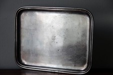 Plateau de service ancien Monogramme métal argenté FELIX FRERES Toulouse