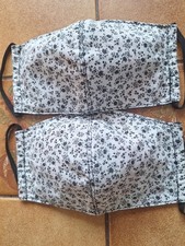 LOT DE 2  MASQUES EN TISSU 100% COTON REUTILISABLE