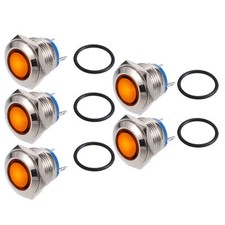 5Pc Voyant LED 16mm 12V Lampe