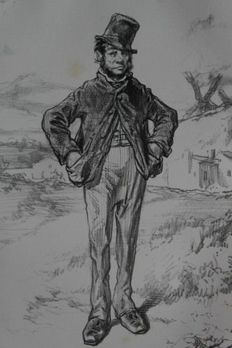 Gavarni lithographie originale - lithographie,