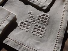 12 serviettes de table brodées, en fil de lin, vintage