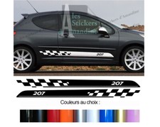 2 X BANDES RACING DECO MODE POUR PEUGEOT 207 AUTOCOLLANT STICKER BD540-37
