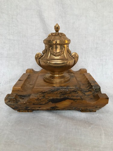 Grand encrier bronze - encrier, et
