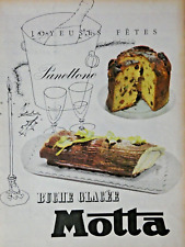 PUBLICITÉ DE PRESSE 1962 MOTTA PANETTONE ET BUCHE GLACÉE - JOYEUSES FÊTES