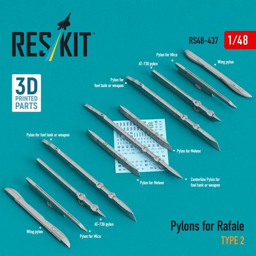 Pylons for rafale type 3d - type, (3d