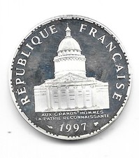 Monnaie de  100 Francs BE Argent Panthéon  1997  -  FDC