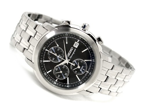 Seiko alarm chronograph black - alarm,