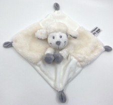 2638?Doudou plat mouton Agneau blanc Crème gris PAT & RIPATON LA HALLE Sheep