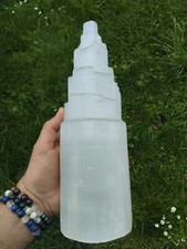 Sélénite Lampe Forme Tour